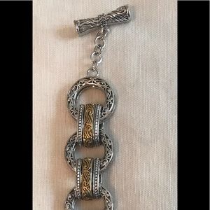 Silver and gold bracelet